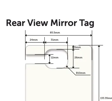 MCC Secure - Rear View Mirror Tags